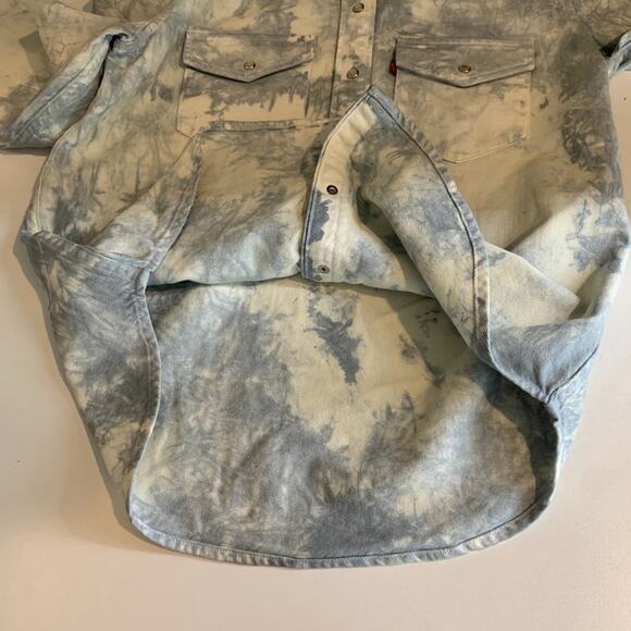 Levis Shirt Womens S Small Breeze White Pearl Snap Buttons Long Sleeves Western - Picture 9 of 12